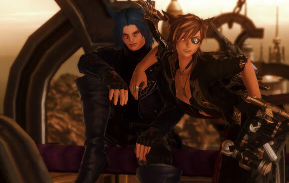 C'liahn and X'kireh posing