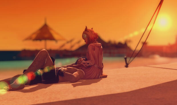 Relaxing on the Beach